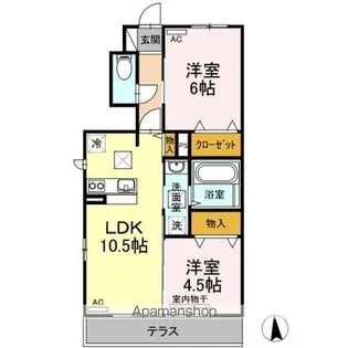 フレジア熊野【1階】の間取り
