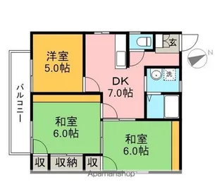 スクエアーハウス【2階】の間取り