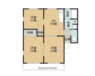 ANGELUS Ⅱ【101号室】の間取り