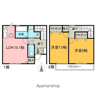 メゾンベールM【1階】の間取り