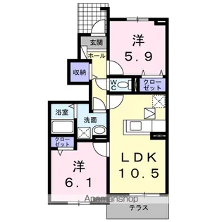 ローズガーデンN・T Ⅱ【1階】の間取り