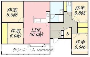 N HAPPINESS富岡Ⅱ【301号室】の間取り