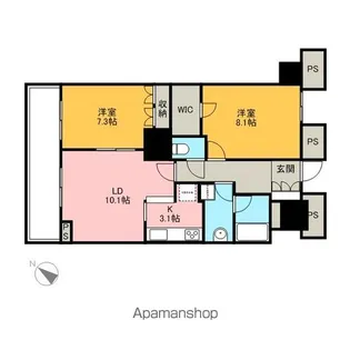 THE TOKYO TOWERS MIDTOWER【27階】の間取り