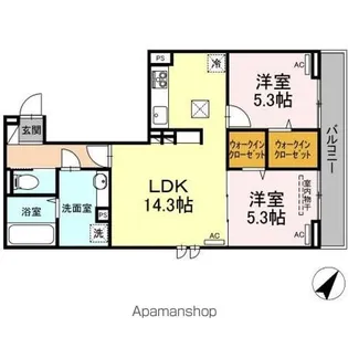 ヒーローキングダム【1階】の間取り