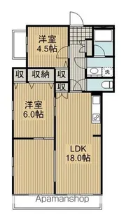 キャピタル安東【2階】の間取り