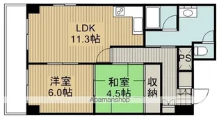 リバティプラザ東堀Ⅱ【802号室】の間取り