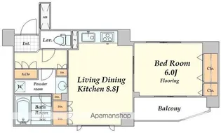 クリオ渋谷ラ・モード【6階】の間取り