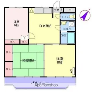 ビアン本間 Ⅱ【4階】の間取り