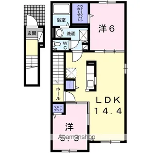 ブルースカイ【2階】の間取り