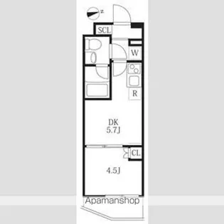 ハーモニーレジデンス神楽坂ヒルズファースト【5階】の間取り