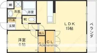 サンライズ東大阪【3階】の間取り