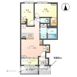 GLANZ ーグランツー【1階】の間取り