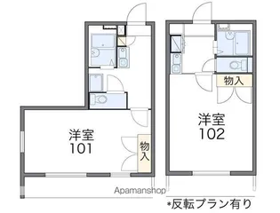 レオパレスノボル【206号室】の間取り