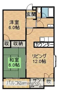 ブラウンハウス【2階】の間取り