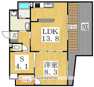 サンテ・文の里ハイム【1階】の間取り