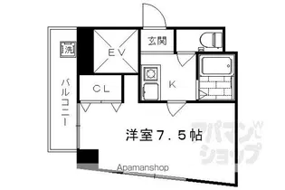 アルティスタ丸太町【505号室】の間取り