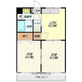 グリーンフィールド吉原【313号室】の間取り