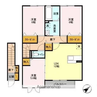 ルミエール A【2階】の間取り