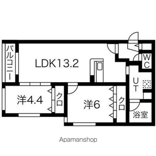 ヴォヤージュ円山【3階】の間取り
