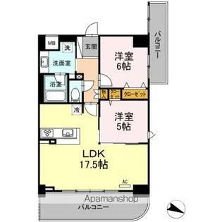 D GRANDE鹿児島中央【4階】の間取り