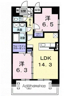 プリムヴェール金町【9階】の間取り