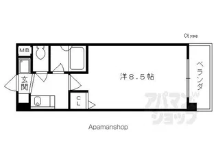 メゾン・チェリー【1-C号室】の間取り