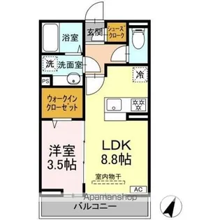(仮称)DーROOM 笹賀【2階】の間取り