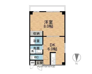 シルキーハイツ【306号室】の間取り