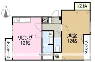 Mクレスト成和【203号室】の間取り