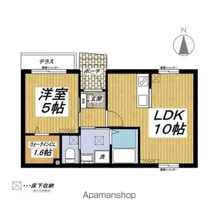 ラフィネ小竹【102号室】の間取り