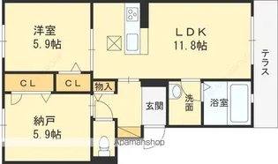 山一圓【1階】の間取り