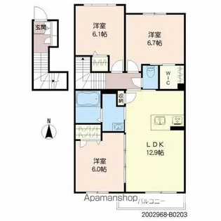 スリーゼ Ⅳ【2階】の間取り