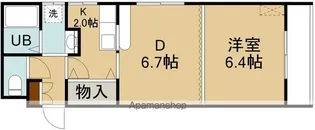 ノースコート深堀Ⅱ【201号室】の間取り