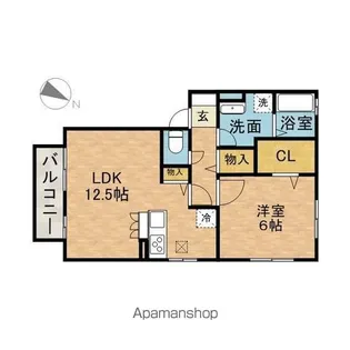 カーサアルペジオ【1階】の間取り