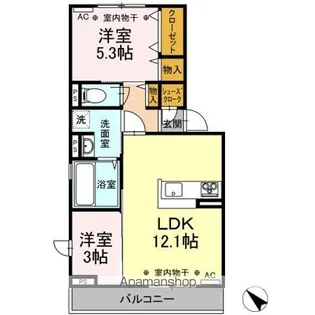 シエスタ・ロッサ【2階】の間取り