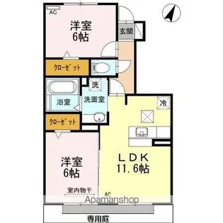 ベルデュール【1階】の間取り