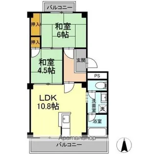 パルコ長和島【3階】の間取り