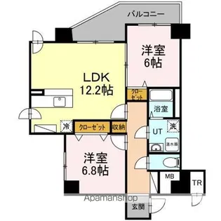 ヴィラ福住【2階】の間取り
