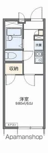 レオパレス栗木コーポ【1階】の間取り