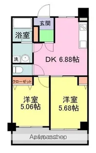 FLOS静岡天王町【9階】の間取り