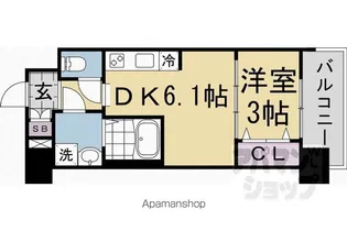 プレサンスTHE KYOTO 新町通【1003号室】の間取り