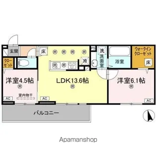 コンフォリア木太【1階】の間取り