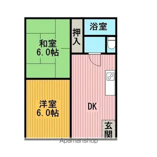コーポ錦見【102号室】の間取り