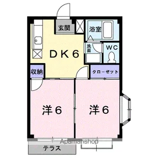 フランボワーズF【1階】の間取り