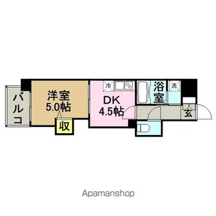 レジディア博多【7階】の間取り
