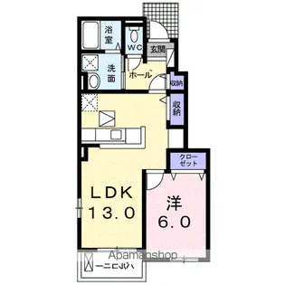 ラ・シエルⅠ【1階】の間取り