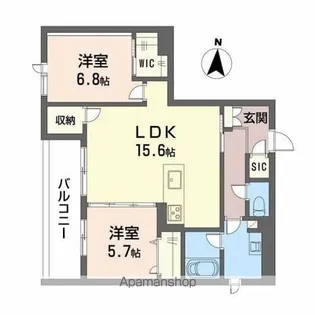 SHAMAISON 青山通り【2階】の間取り