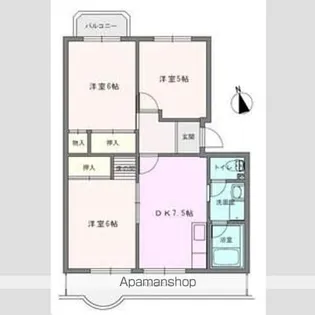 シャトーブラン村田Ⅰ【5階】の間取り