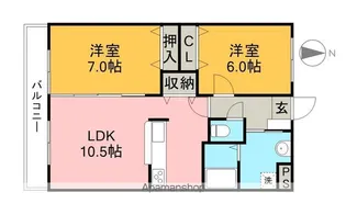 メゾン・アムール【1階】の間取り
