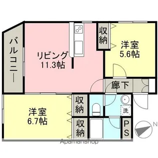 シュティル【101号室】の間取り